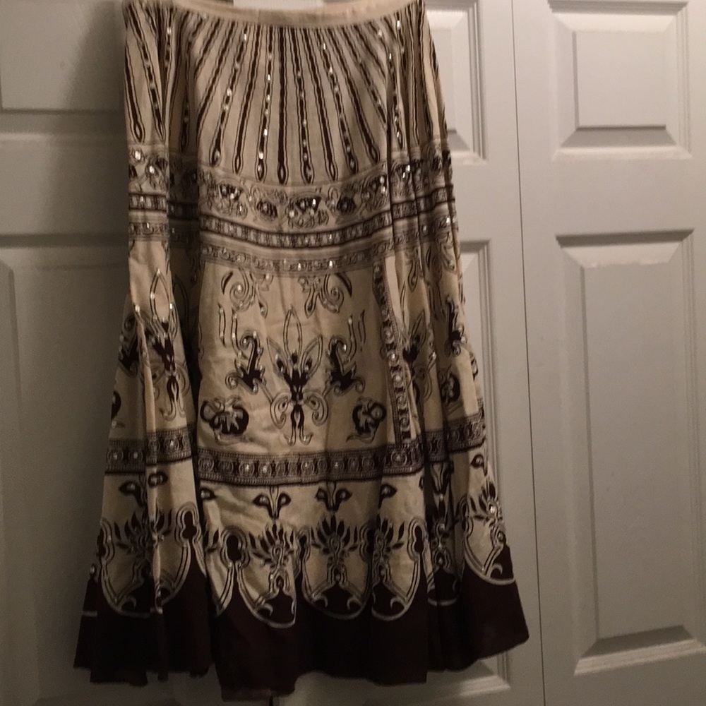 Chocolate brown detail skirt